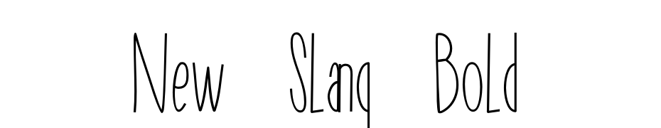 New Slang Bold Scarica Caratteri Gratis